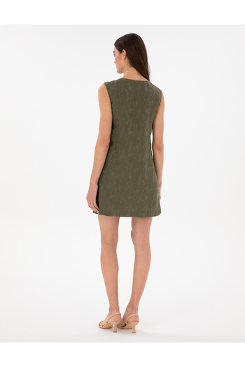Pierre Cardin Haki A Kesim Dokuma Elbise 50305986-VR027