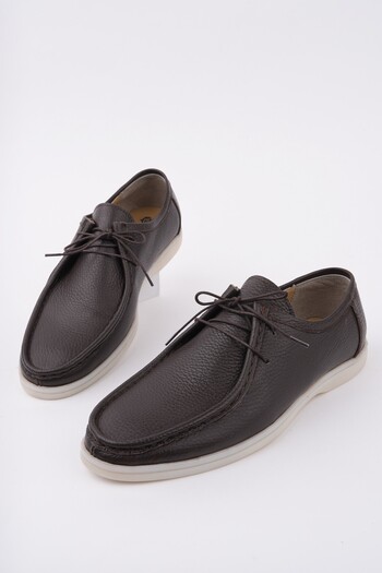 MUGGO Antoni̇o Lace-Up Genuine Leather Men's Daily Casual Shoes