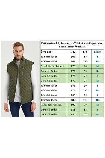 DYNAMO Men's Khaki Quilted Comfortable Fit Vest with Fleece Lining Inside