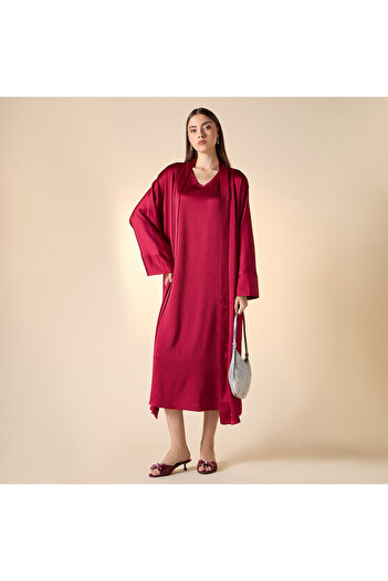 Iconic Iconic Textured Sleeveless Dress with Shrug