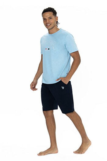 U.S. Polo Assn. U.S Polo Assn. 18873 Чоловічі піжами з синіми рукавами для велосипеда