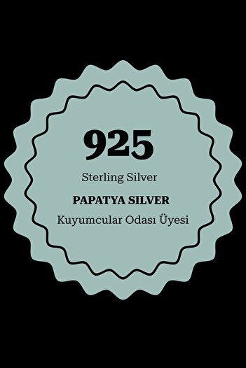 Papatya Silver 925 Ayar Gümüş Rose Kaplama Yeşim Taşı Tasarım Sedef Manolya Çiçeği Kolye