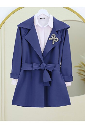 Modamorfo Scuba Kimono με Πέτρινη Λεπτομέρεια Ζώνης - Laci