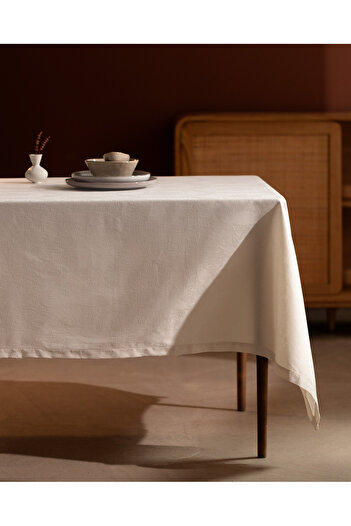 Madame Coco Lavinia Ecru Tablecloth - 160x230 Cm