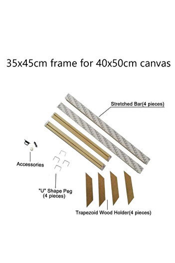 Choice 35x45cm 24 Sizes Modern Wood Canvas Frame Wooden Frames Wooden Photo Oil Painting Canvas Diamond Pai
