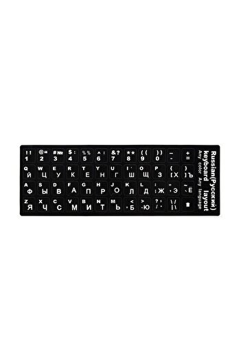 Choice Russian black Color RU Keyboard Stickers Cover Letter Russian English Spanish Non Transparent Unive