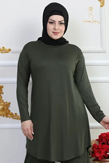 tarzımsüper New Season - Flexible and Soft Black Hijab Tunic, Comfortable Cotton Fabric Stylish Long Tunic