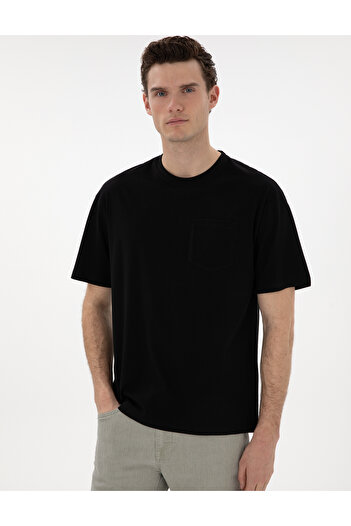 Pierre Cardin Siyah Comfort Fit Basic Tişört 50306991-VR046