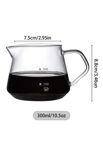 Choice 300ml Pour Over Coffee Maker Set Glass Carafe Coffee with Glass Coffee Filter Drip Coffee Maker Set