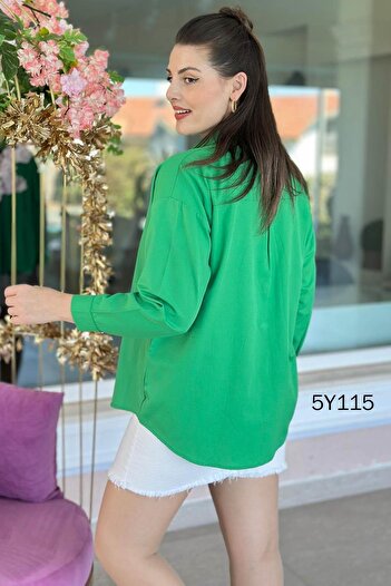 İnce Topuk Cotton Voile Fabric Shirt 5Y115