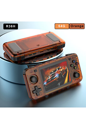 Choice R36H Orange 64G BOYHOM Green R36H Retro Video Game Console 3.5‘’ IPS Screen RK3326 3000 mAh Open Lin
