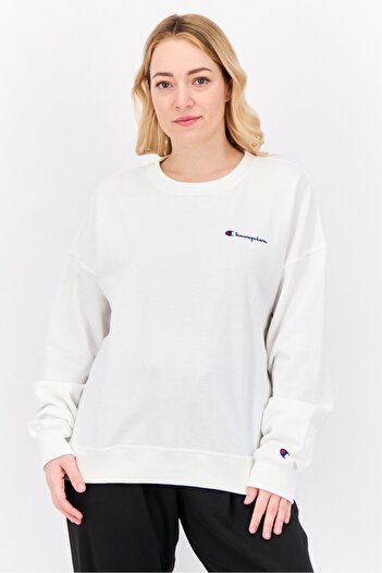 Champion Women Sportswear Fit Long Sleeves Outdoor Sweatshirt, White