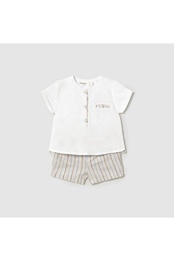MAYORAL Baby Boy 2-Piece Linen Shorts Shirt Set L25Y1211