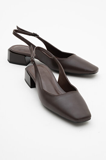 LuviShoes Dámské boty na podpatku STATE Brown Skin