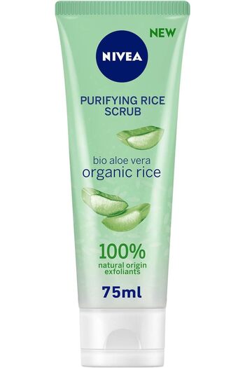 NIVEA Face Rice Scrub Purifying, Organic Rice & Bio Aloe Vera, Combination Skin, 75ml