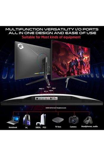 GAMEON GOP32UHD144IPS 32" UHD, 144Hz, MPRT 0.5ms, HDMI 2.1, IPS Gaming Monitor (Support PS5)