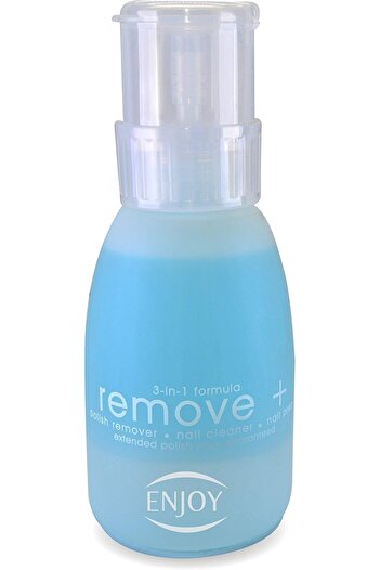 Enjoy Remove Polish 237ml Acetone Blue (0758) --- Enjoy Nail Polish Remover 237ml Blue