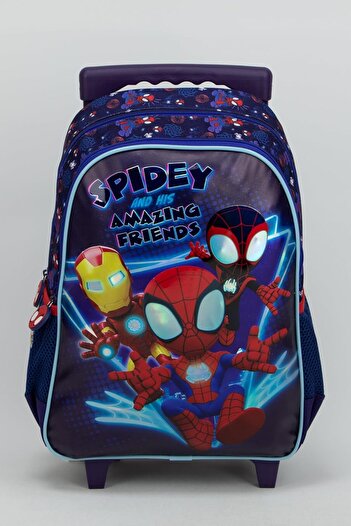 SUNCE Sun-ce Trolley Spidey and Friends Backpack with 2 Compartments and 2 Side Pockets, 14.3-Inch Size