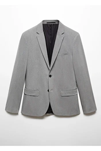 MANGO Woman Gray Men's Blazer Jacket 67140623