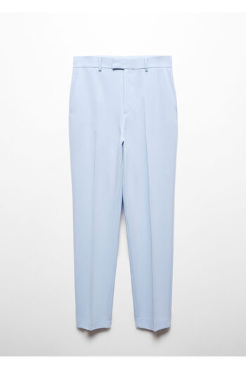MANGO Woman Sky Blue Women's Trousers 67960666