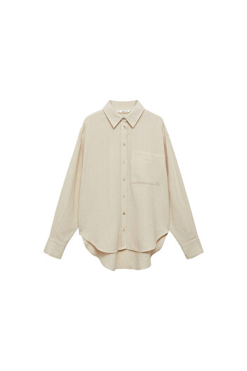 MANGO Natural Women's Shirt 67039033