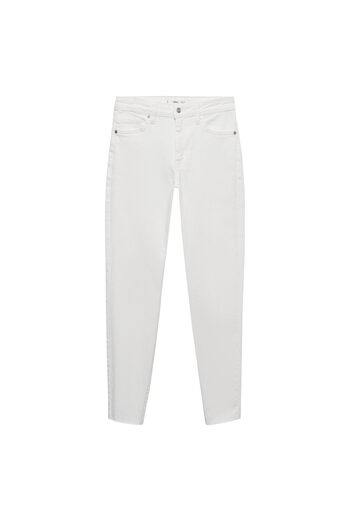 MANGO Woman White Women's Jeans 77270584