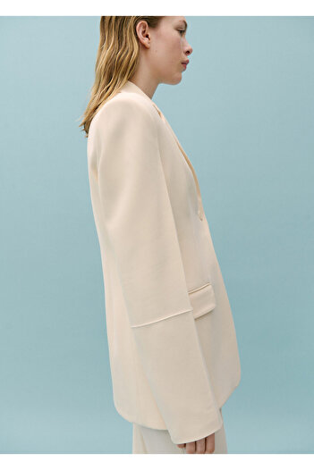 MANGO Woman Natürel Kadın  Blazer Ceket 67038659