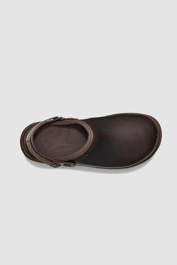 UGG Klapki skórzane Goldenstar Regen Clog Slide 1167536-IWD