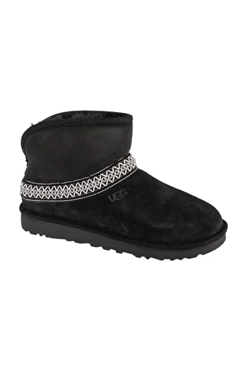 UGG Women's Ankle Patterned Suede Black Boots & Booties 1158262 -Black
