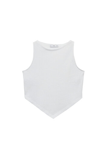 MANGO Woman Tricou alb pentru femei 67007937