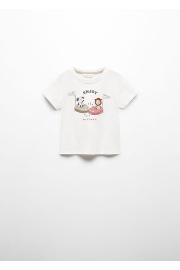 MANGO Woman Tricou Kirik White Baby Boy 67004479