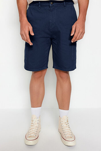 Trendyol Collection Indigo Relaxed Shorts & Bermudas Tmnss23Sr00065