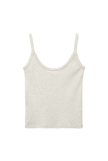 MANGO Woman Metal Gray Women's Bustier 67013700
