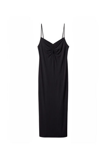 MANGO Woman Dress with pleated details and opening
