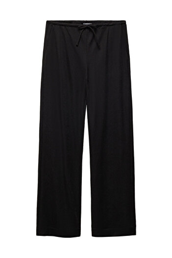 MANGO Woman Wideleg trousers with elastic waist
