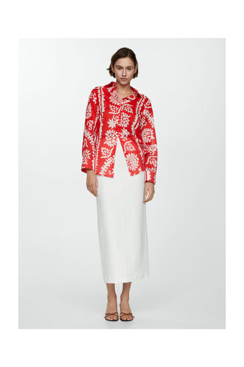 MANGO Woman Oversize košile s potiskem