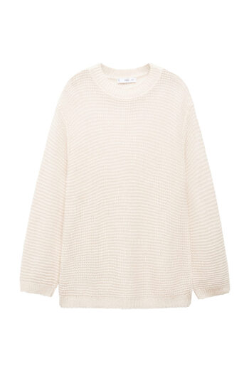 MANGO Woman Oversized openwork sweater