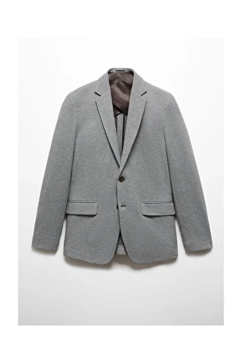 MANGO Man Structured slim fit cotton blazer