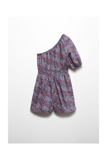 MANGO Kids Paisley-print asymmetrical jumpsuit