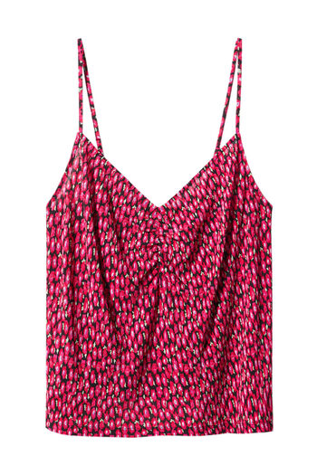 MANGO Woman Print ruched top
