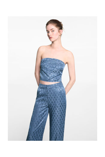 MANGO Kids Satin printed trousers