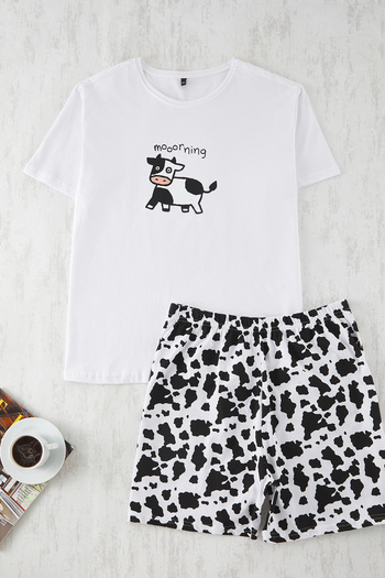 Trendyol Curve Ecru Animal Patterned Knitted Pajamas Set Tbbss25Ai00066