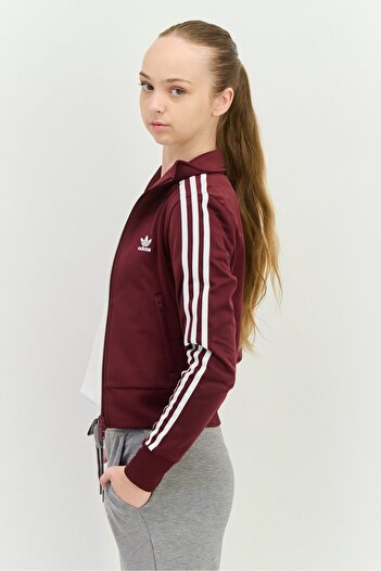 adidas Women Sportswear Fit Long Sleeve Oudoor Sweatshirt, Maroon