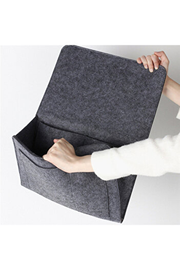 Choice dark gray Felt Bedside Storage Bag Organizer Bed Desk Bag Sofa TV Remote Control Hanging Caddy Couch