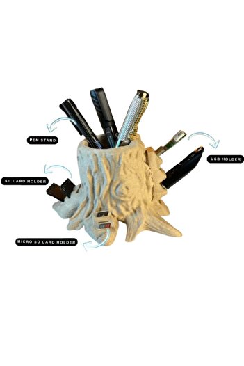 3D Brothers Tree Trunk Desk Organizer For Desk/Home