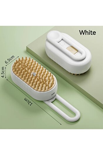Choice1 White 3-in-1 Dog Hair Brush Cat Hair Brush Electric Pet Cleaning Brush Steam Spray Brush Massage Hai