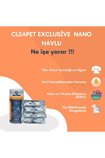 Cleapet Exclusıve Seri 4'lü Nano Havlu