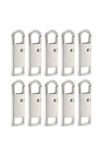 Choice 5PCS Silver 5/10PCS Metal Zipper Slider Puller Detachable Instant Repair Kit DIY Sewing Replacement
