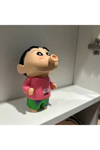 Miniso A Crayon Shin-Chan Figurine Nohara Shinnosuke Action Figures Beeping Mouth Pvc Model Collection Toy.
