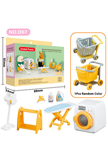 choice2 D07 1:12 Miniature Furniture Forest Family Kitchen Toy Dining Table Dollhouse Accessories Bathroom P